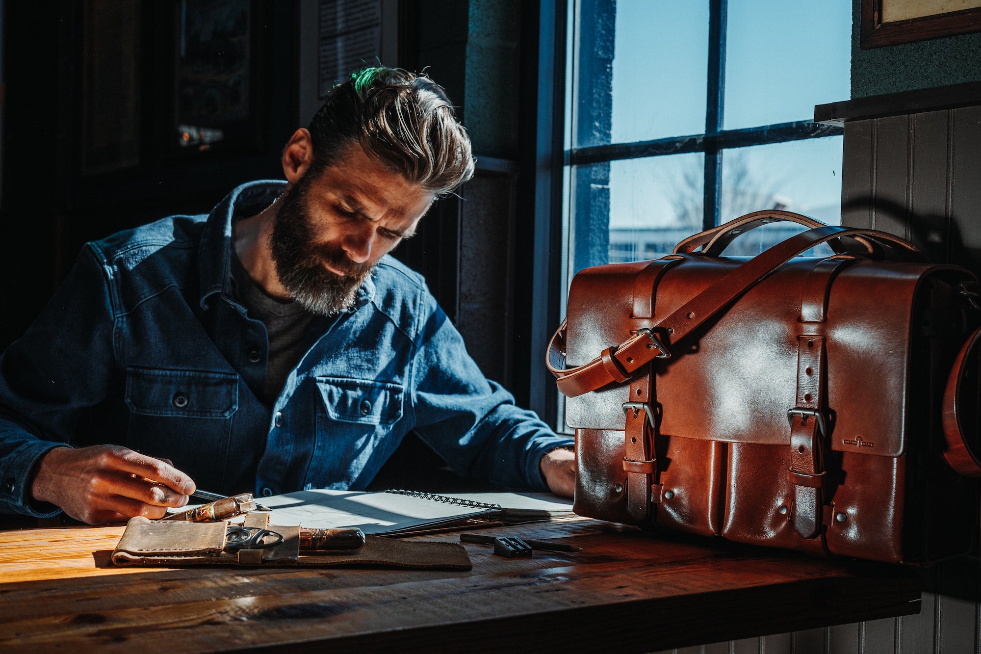 Handcrafted Full-Grain Leather Satchels