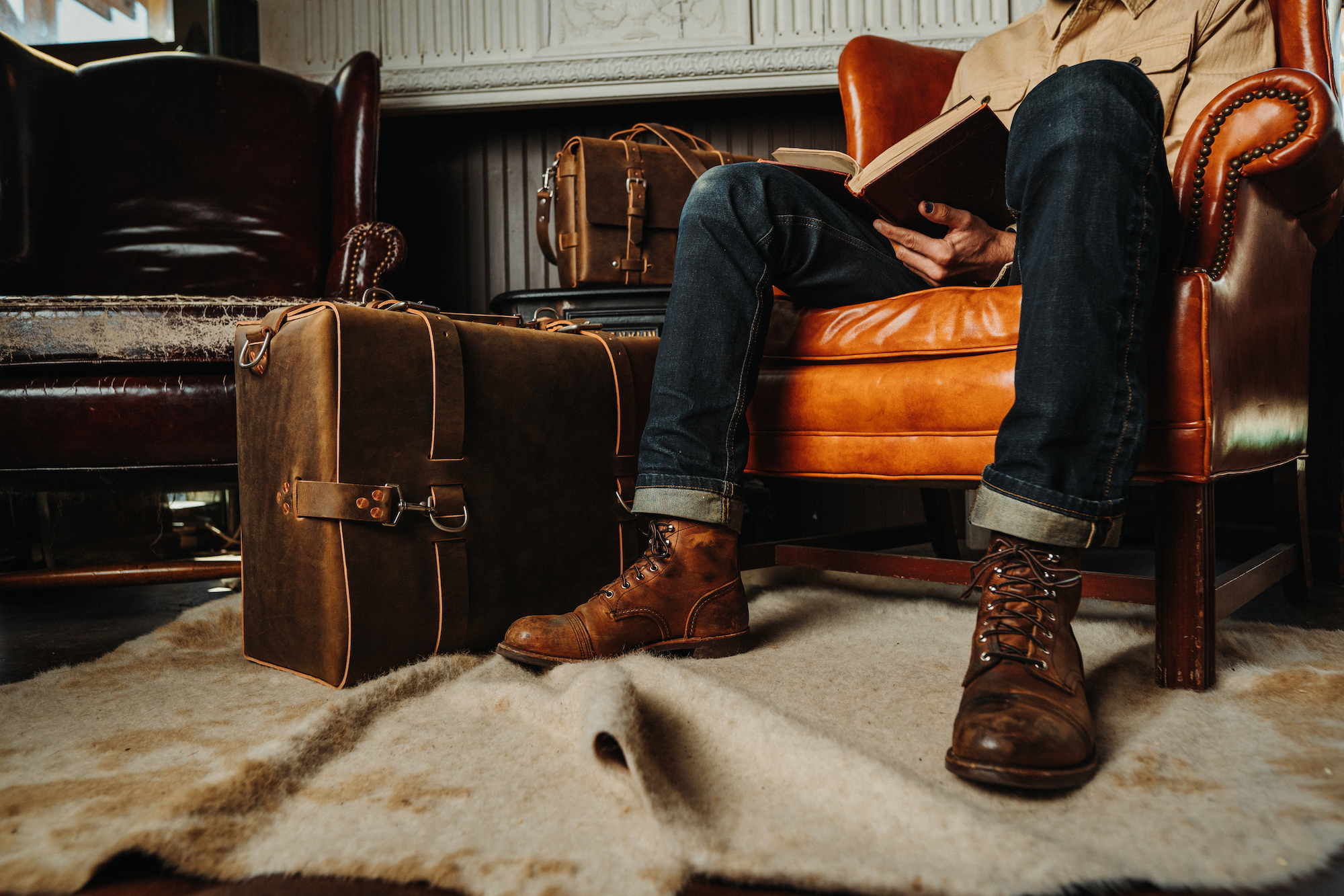 Full Grain Leather Duffle Bags & Suitcases