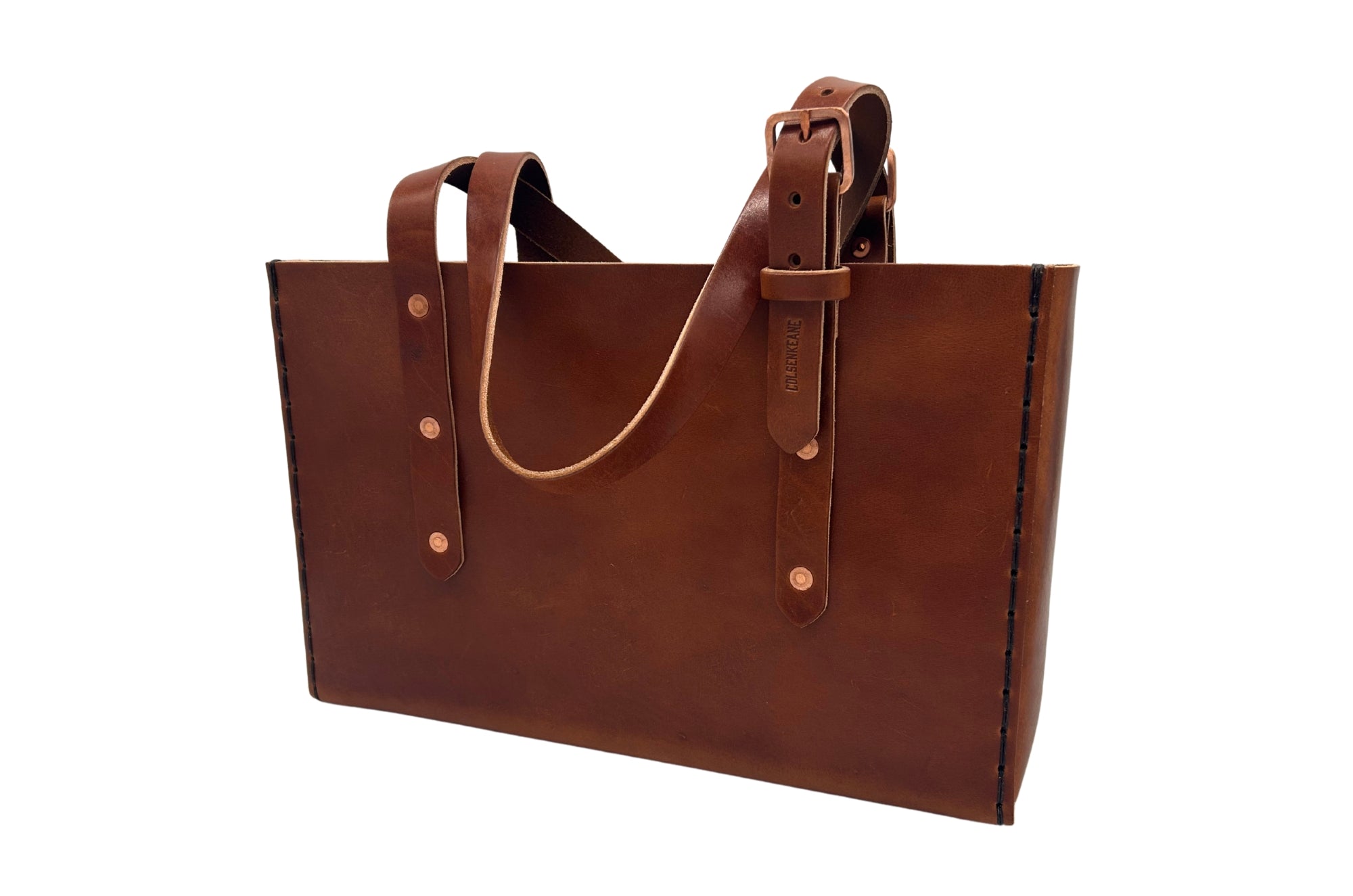 Limited Edition No. 714 Tote in Amber Brown with copper buckles- ONLY 1 MADE