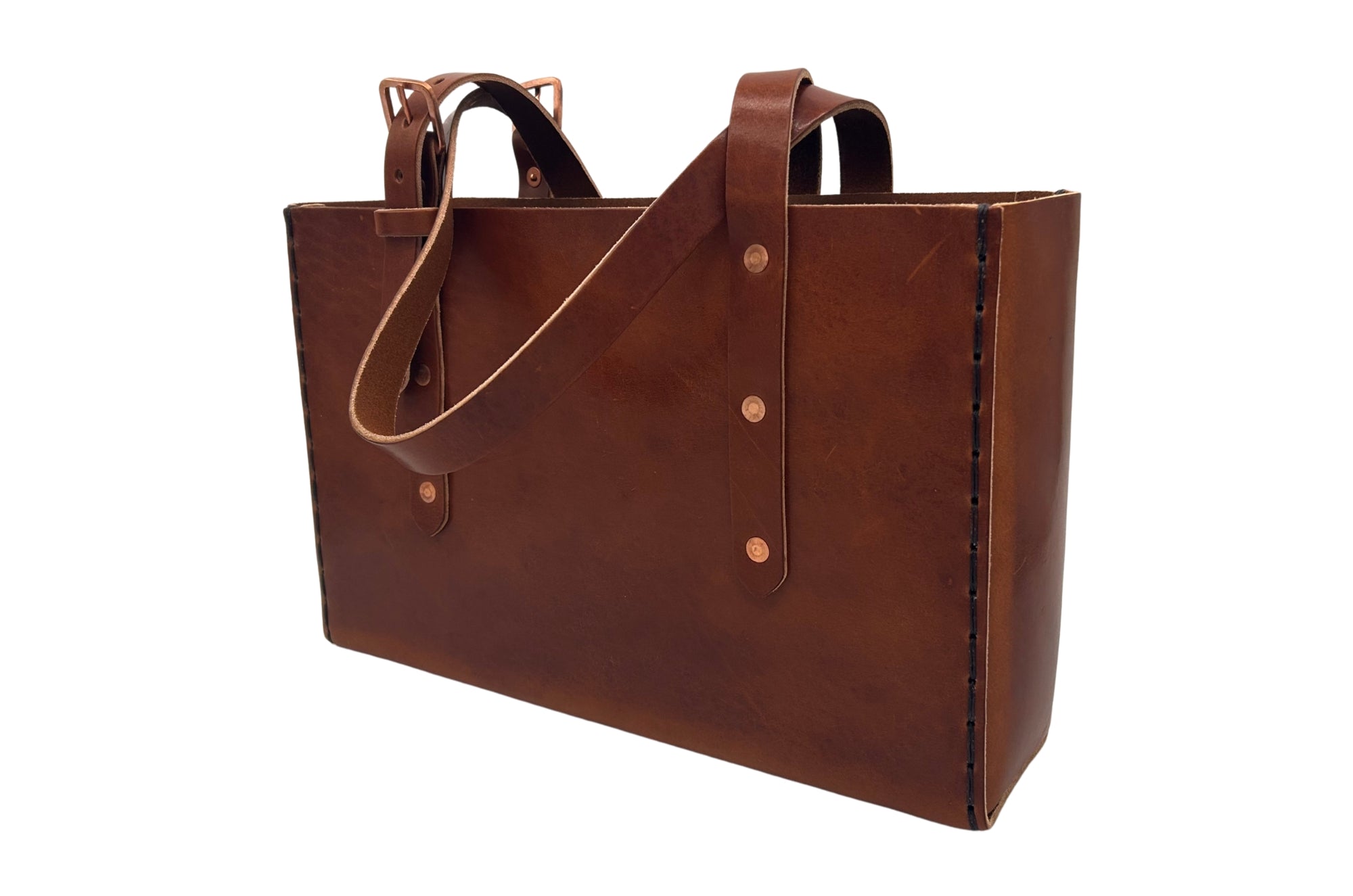 Limited Edition No. 714 Tote in Amber Brown with copper buckles- ONLY 1 MADE
