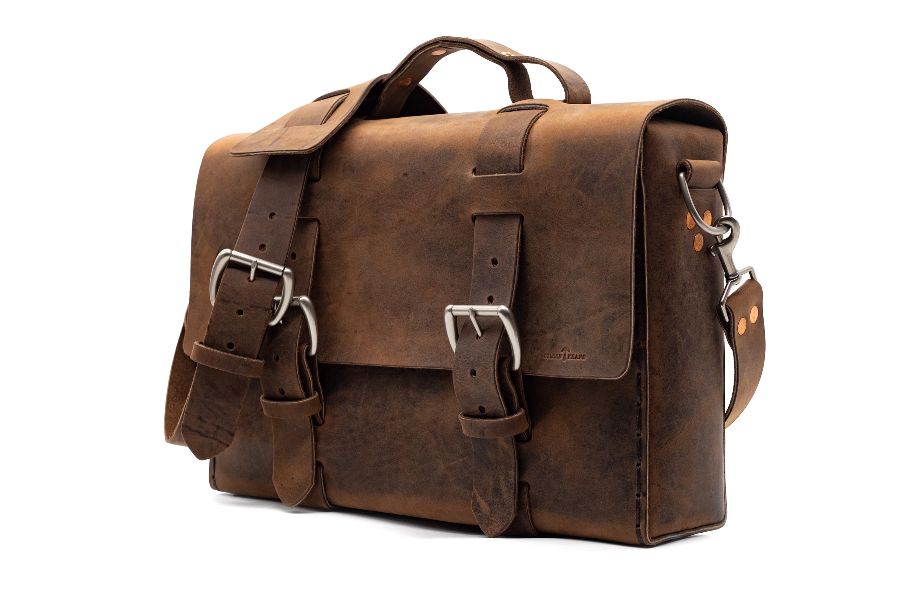 2025 Sample Sale - LIMITED EDITION NO. 4313 MINIMALIST STANDARD LEATHER SATCHEL IN CHANTILLY BROWN - 6 MADE, ONLY 5 REMAIN