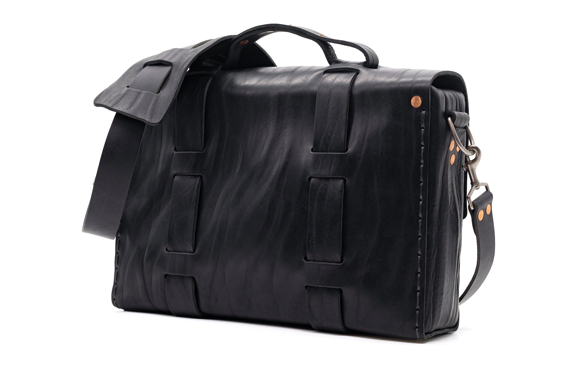 Limited Edition No. 4313 - Minimalist Standard Leather Satchel in Commonwealth Black - 5 MADE, SOLD OUT