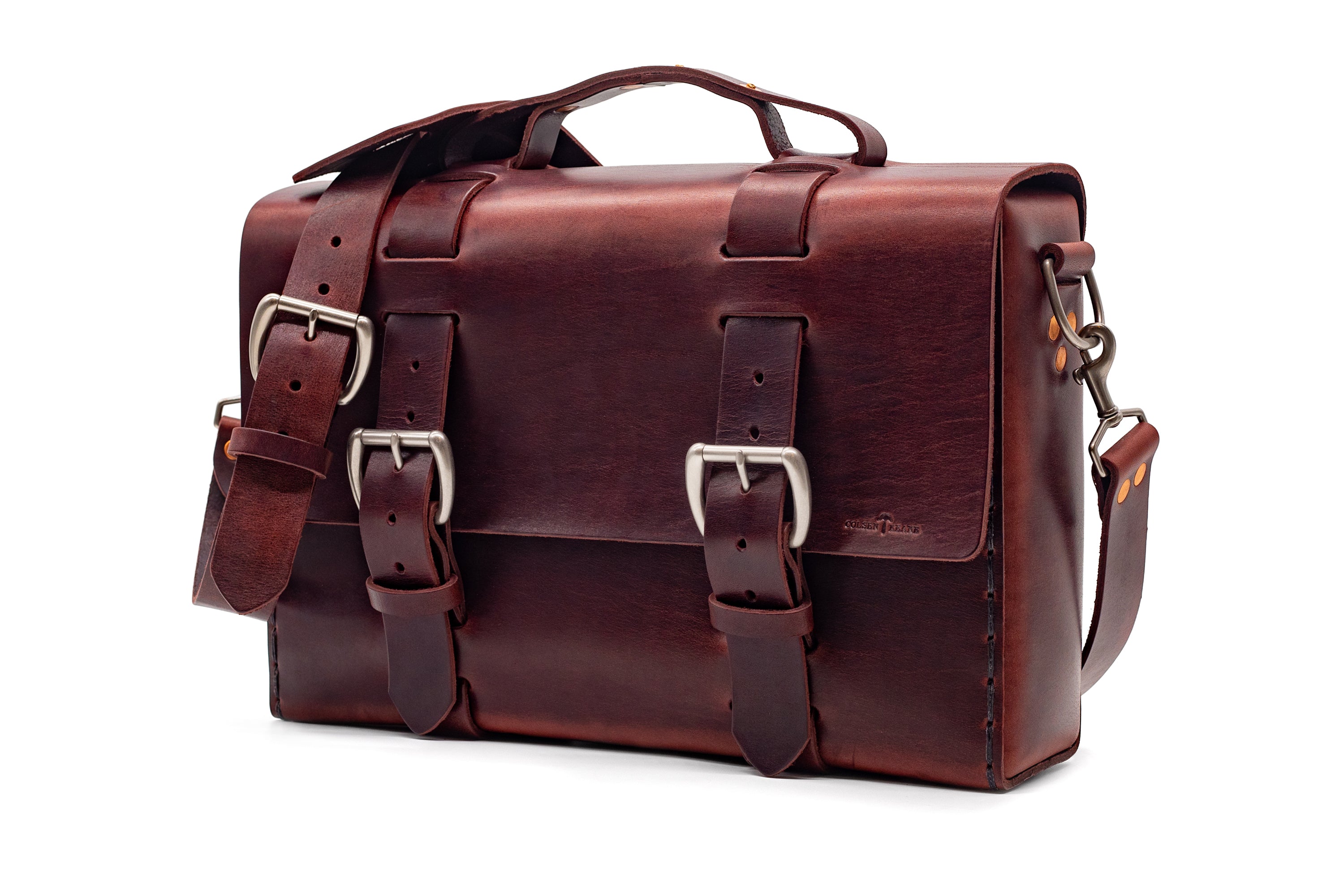LIMITED EDITION NO. 4313 MINIMALIST STANDARD LEATHER SATCHEL IN BEAUMONT BROWN - ONLY 2 LEFT