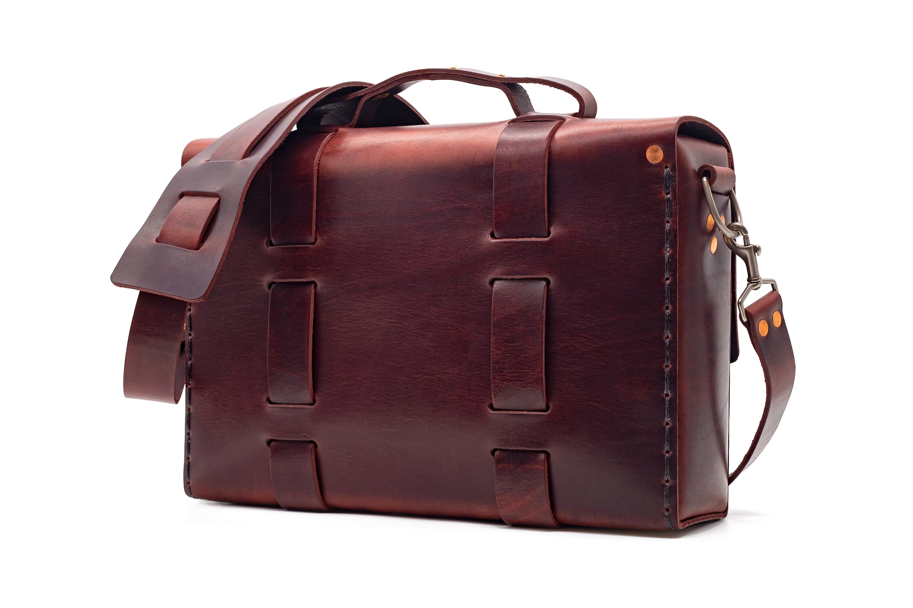 LIMITED EDITION NO. 4313 MINIMALIST STANDARD LEATHER SATCHEL IN BEAUMONT BROWN - ONLY 2 LEFT