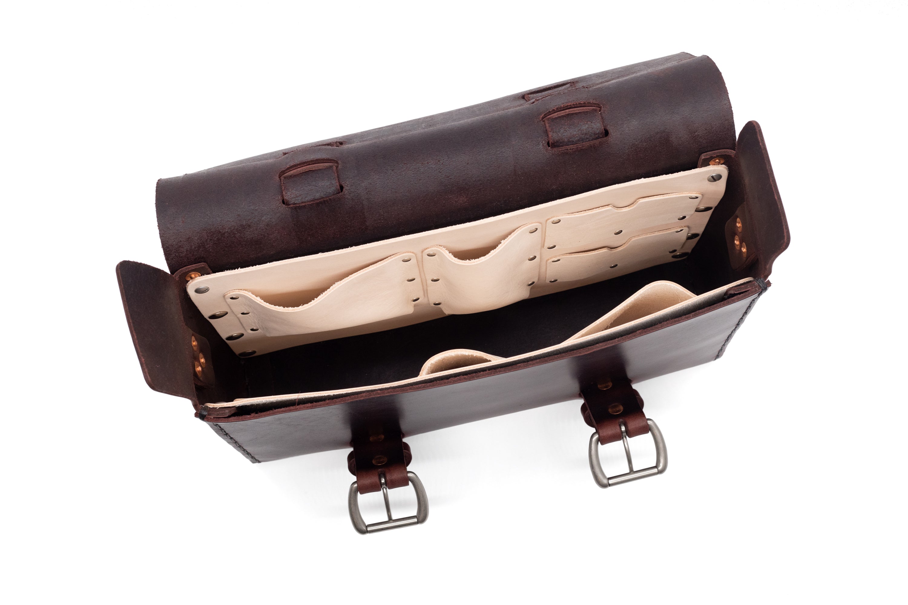 LIMITED EDITION NO. 4313 MINIMALIST STANDARD LEATHER SATCHEL IN BEAUMONT BROWN - ONLY 2 LEFT