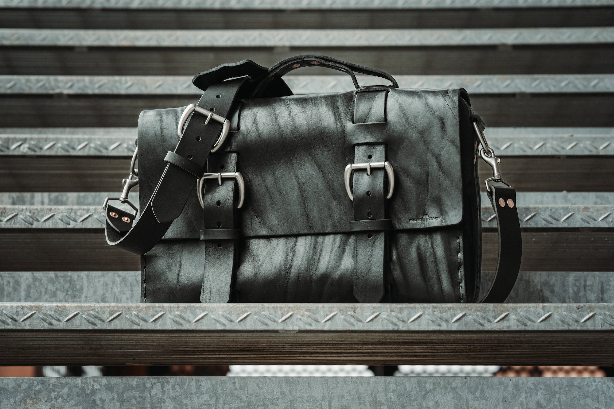 Limited Edition No. 4313 - Minimalist Standard Leather Satchel in Commonwealth Black - 5 MADE, SOLD OUT