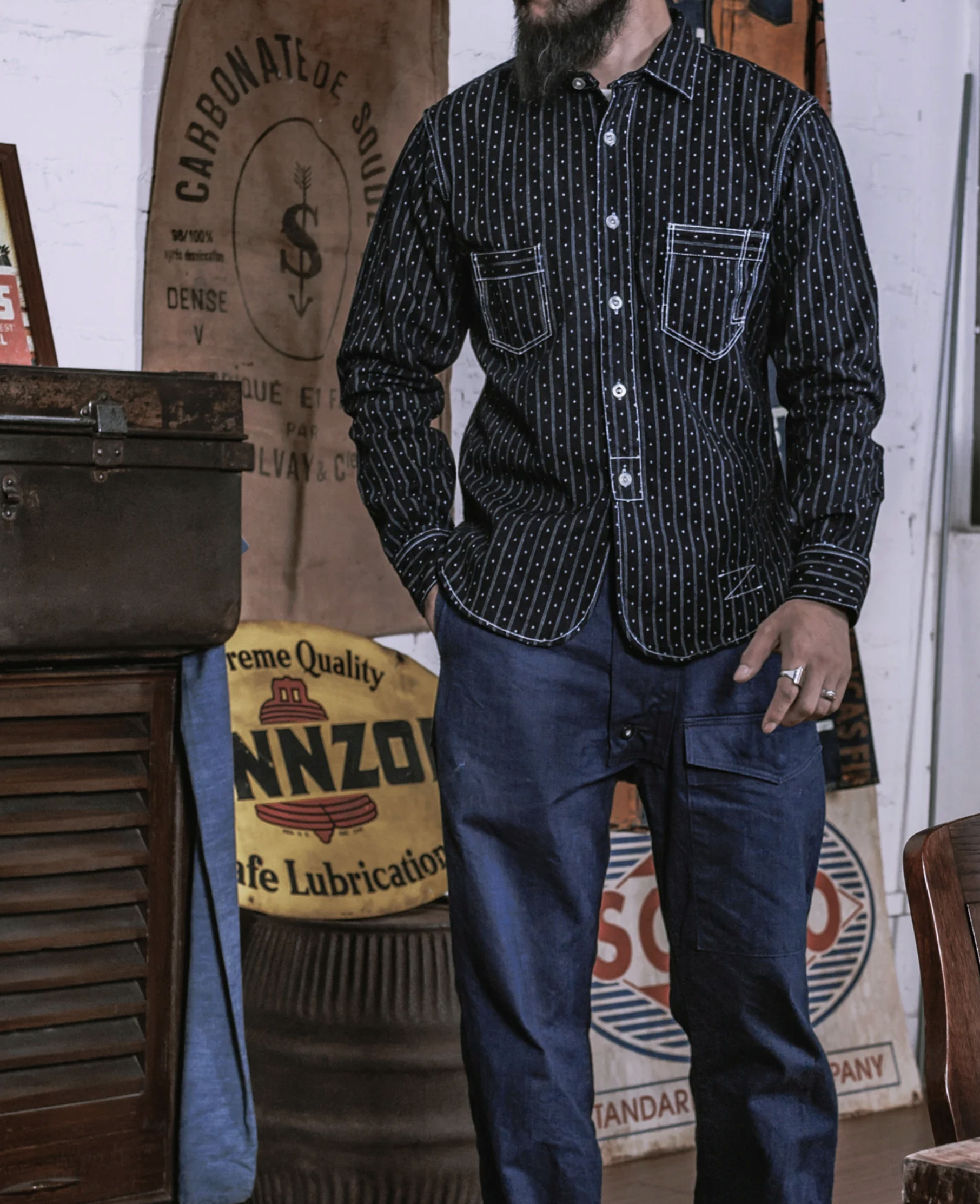 Wabash Selvedge Wave Point Work Shirt