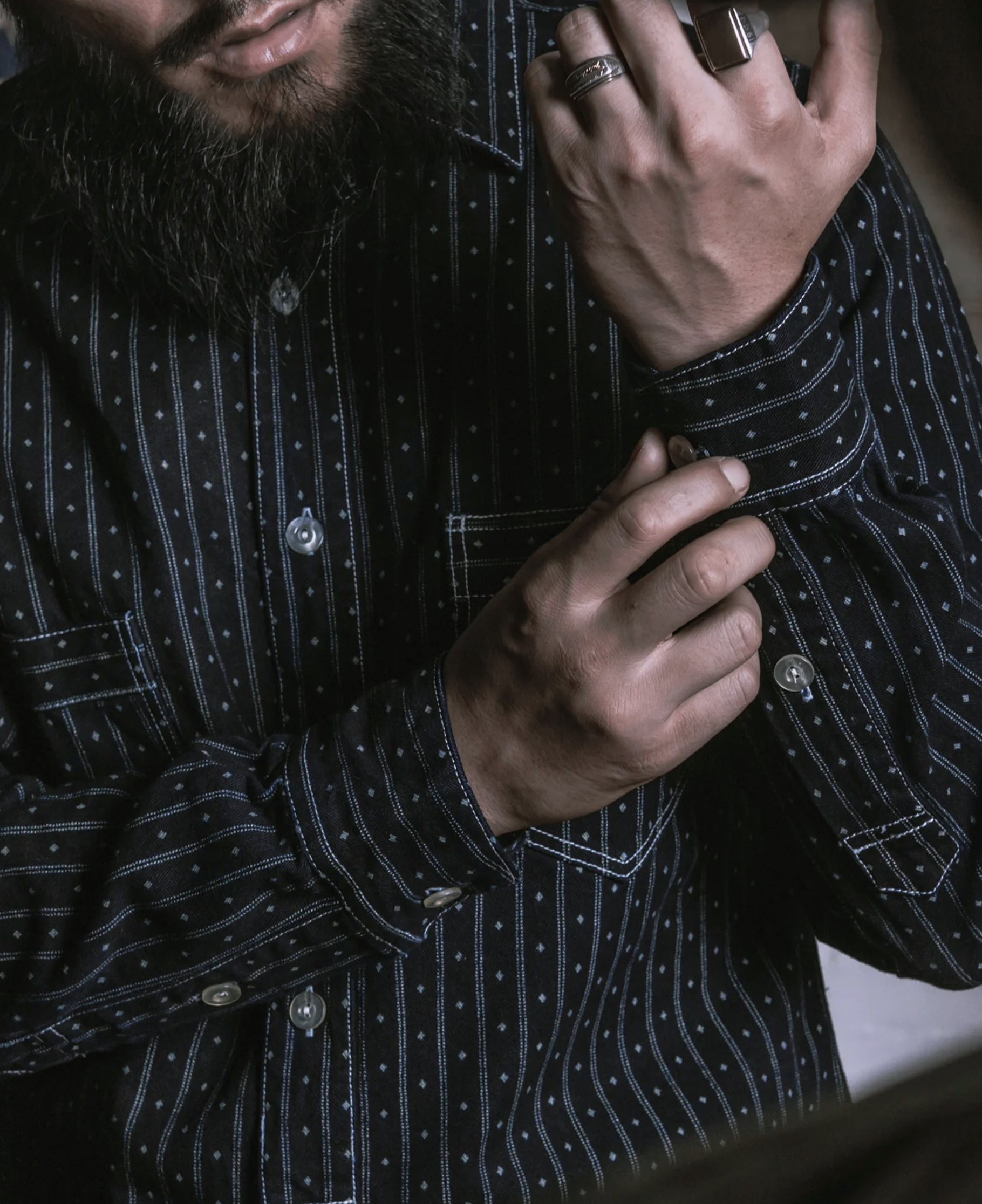 Wabash Selvedge Wave Point Work Shirt