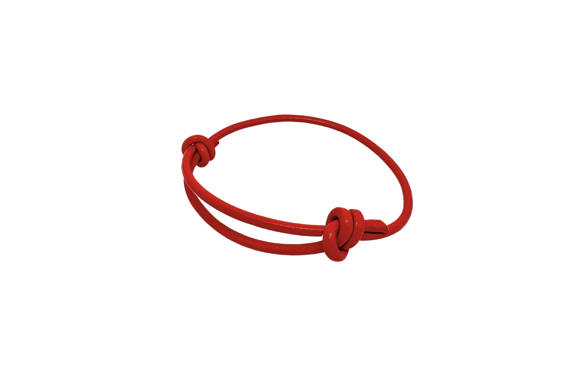 Hand-Tied Knot Leather Bracelet