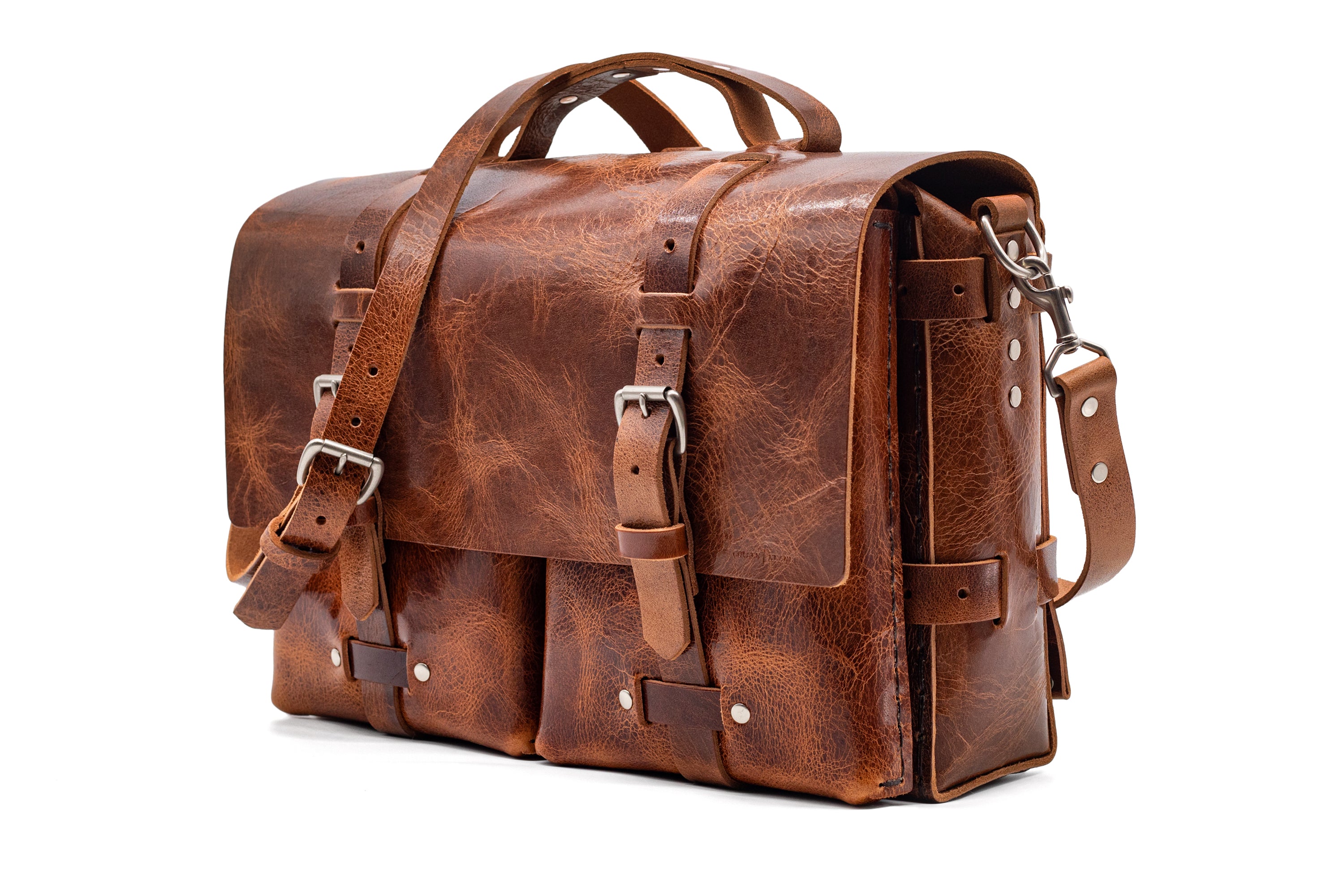 No. 4316 - Bohemian Leather Satchel