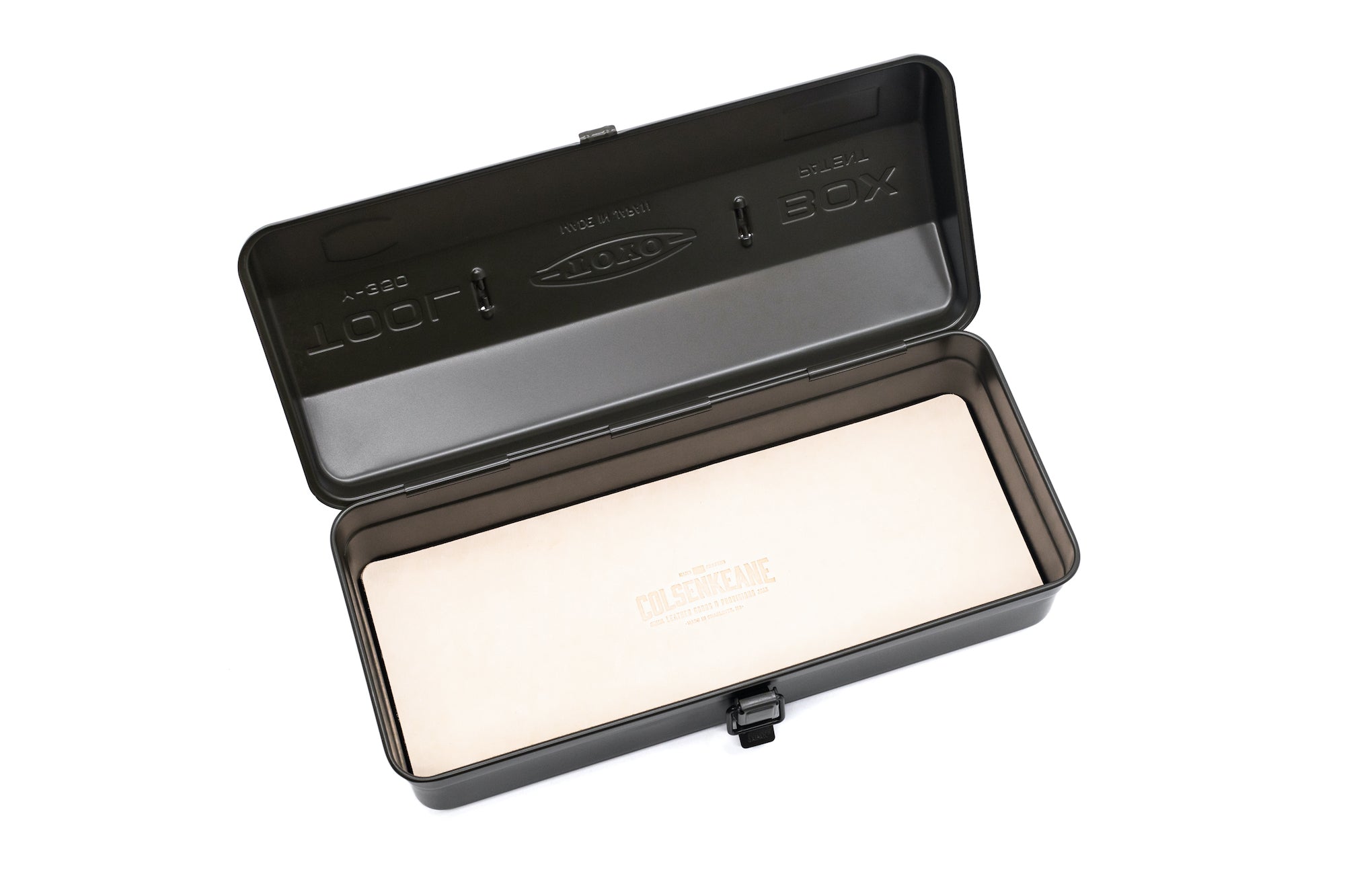 Steel Camber Lid Toolbox With Leather Liner