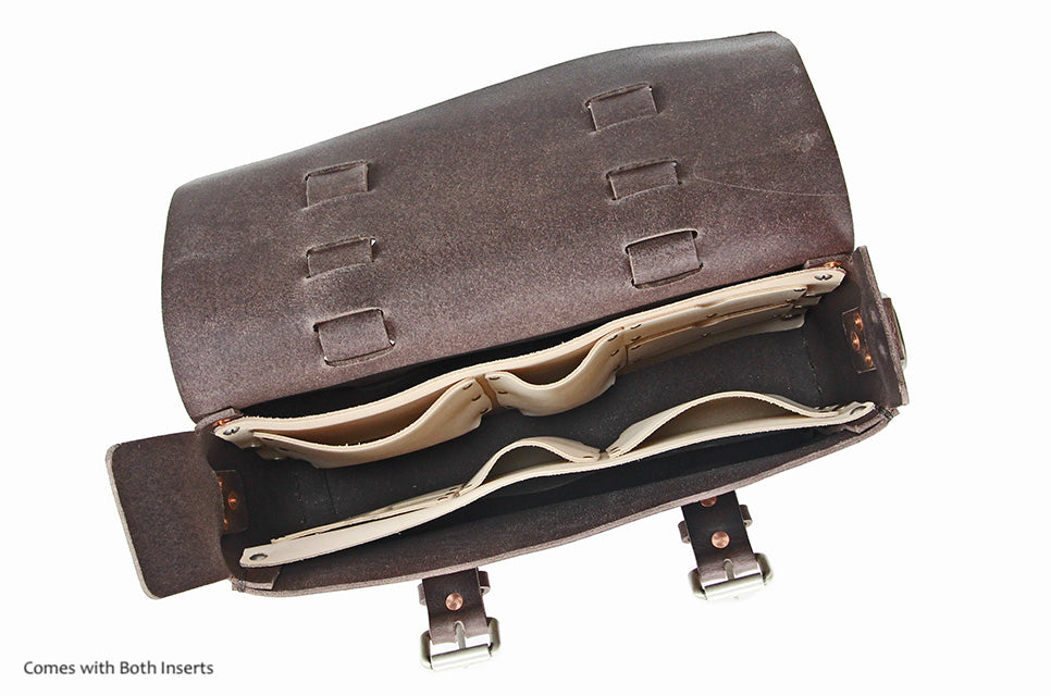 Limited Edition No. 4313 - Minimalist Standard Leather Satchel in Hawthorne Brown